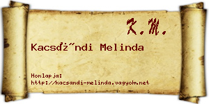 Kacsándi Melinda névjegykártya